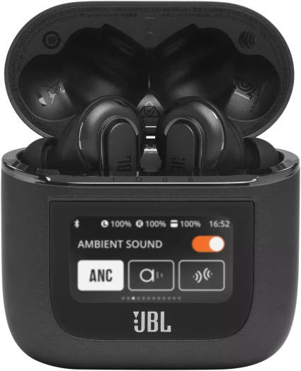 JBL Tour Pro 2 True Wireless NC Earbuds, True Adaptive ANC, Immersive JBL Spatial Sound, 6 Mics, BT 5.3 LE Audio, Smart Case with 1.45" Display, Up to 10H Battery Life, Champagne | JBLTOURPRO2CPG